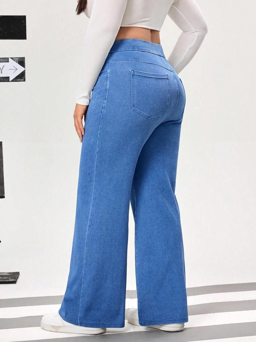 niebieskie spodnie casual