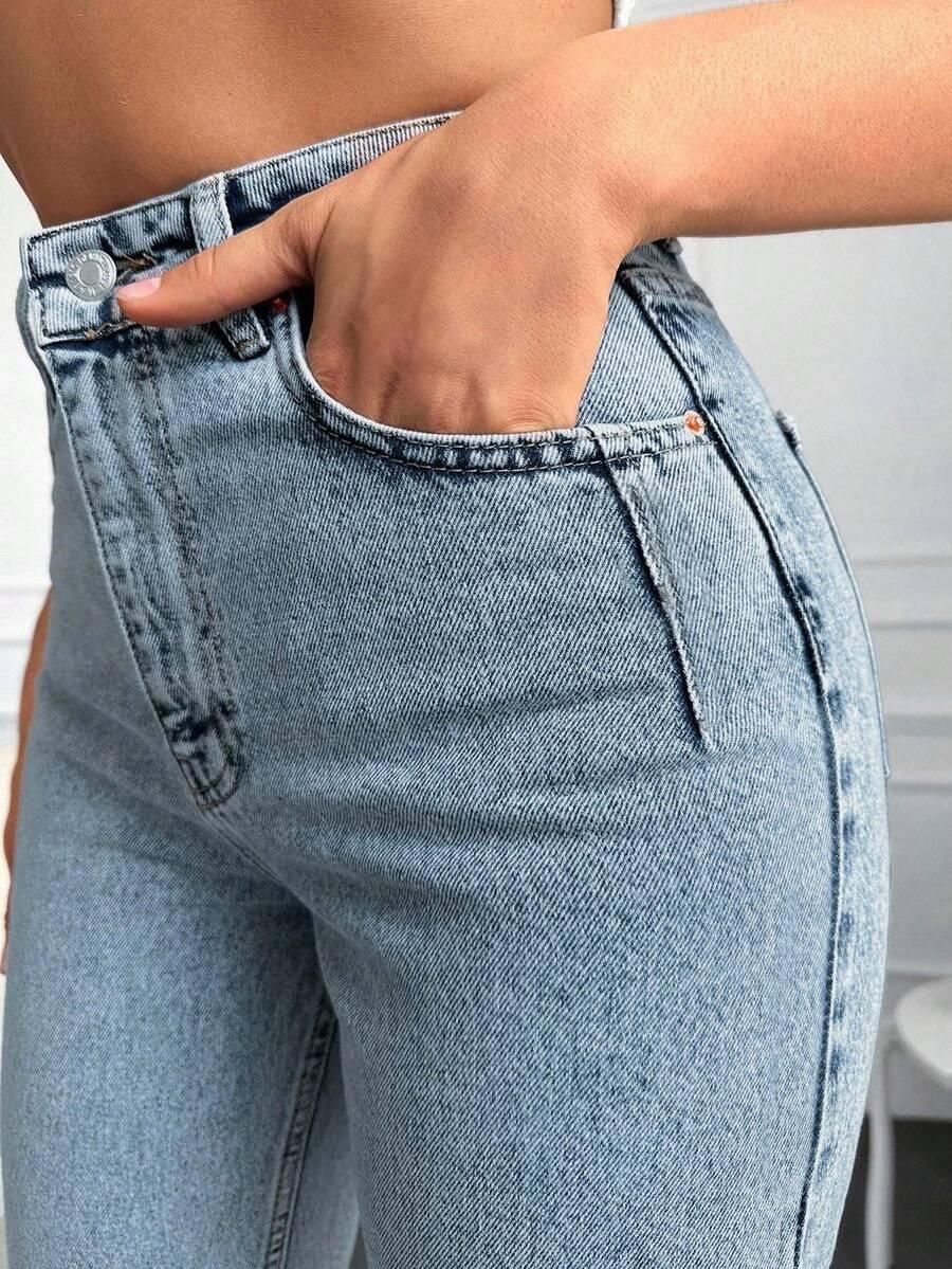 NIEBIESKIE SPODNIE JEANS RURKI