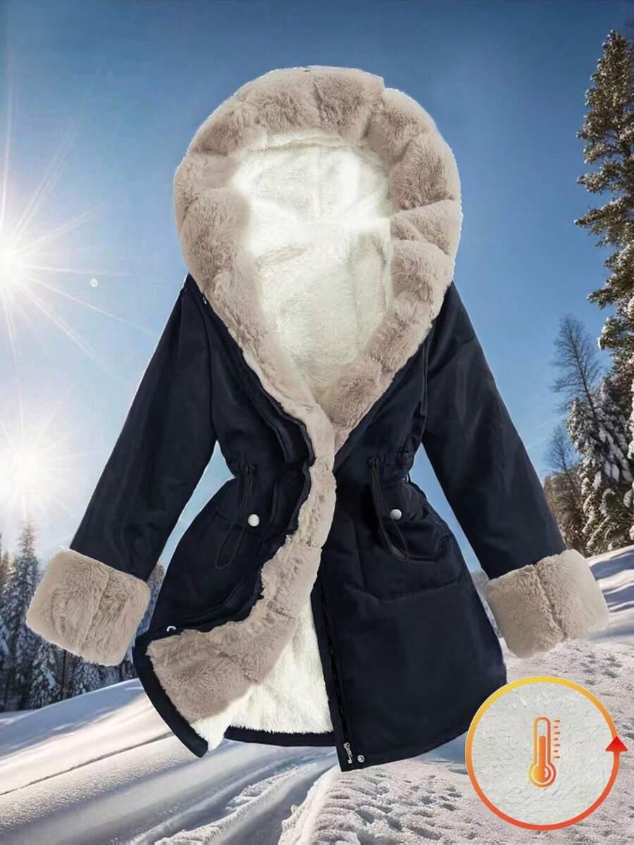 granatowa kurtka kaptur