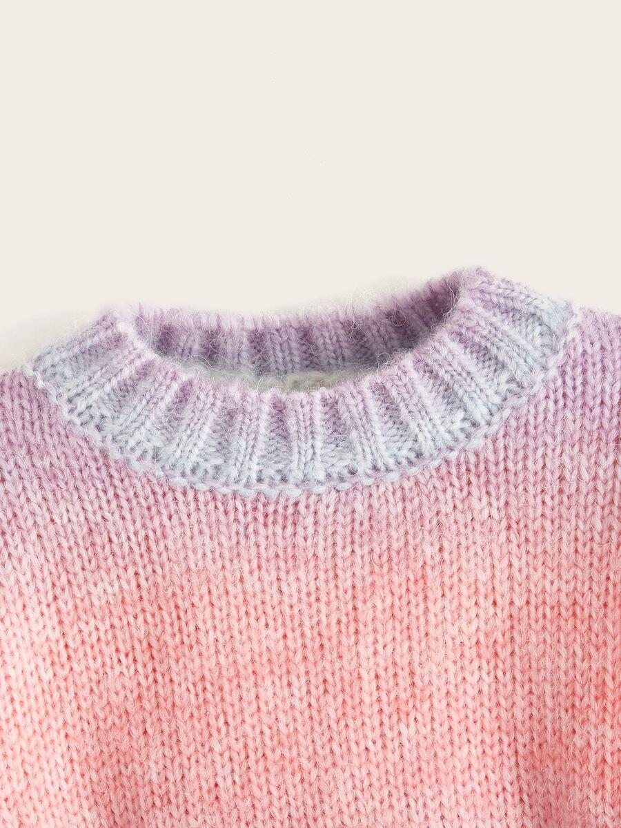 dzianinowy sweter ombre