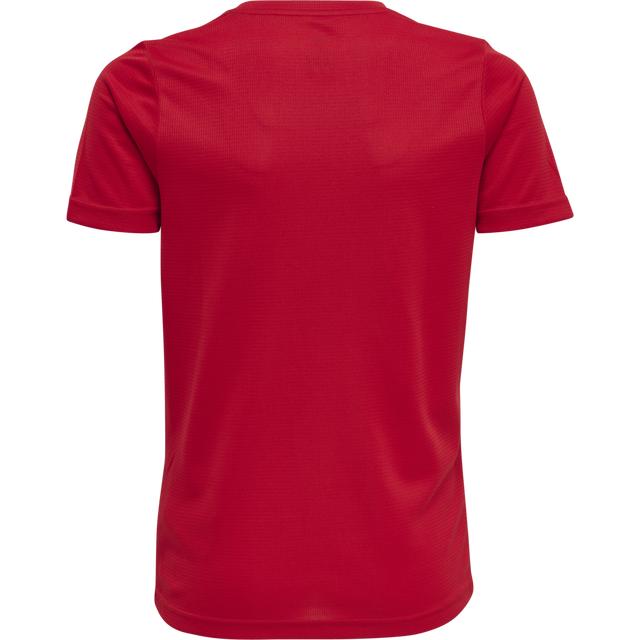 czerwony sportowy t-shirt logo