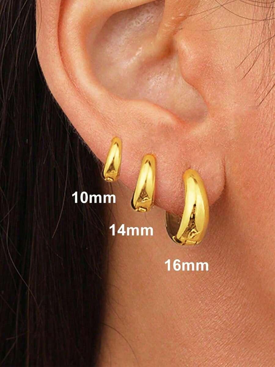 złote kolczyki kółka 10mm