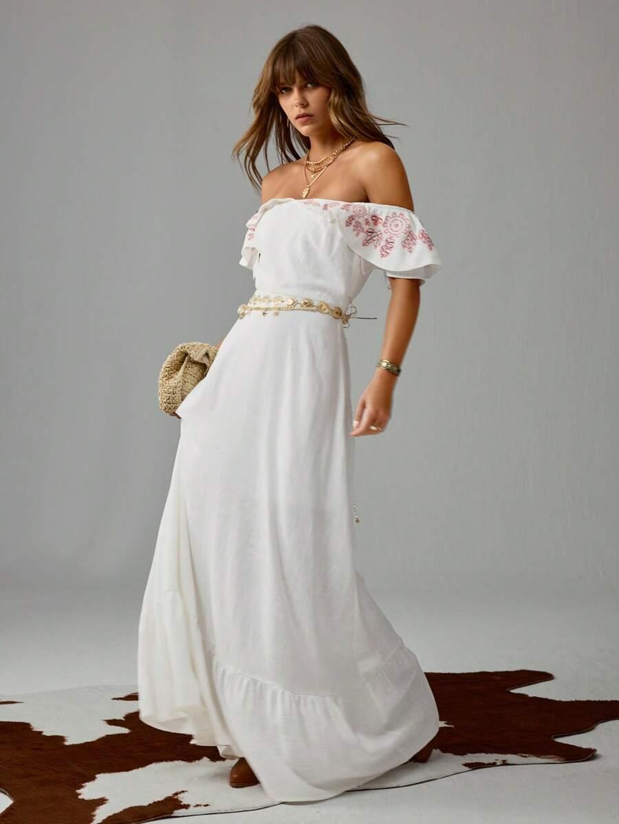 SUKIENKA HAFTOWANA BOHO