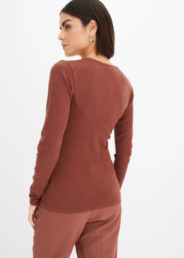 SWETER DAMSKI DOPASOWANY Z WYCIĘCIAMI