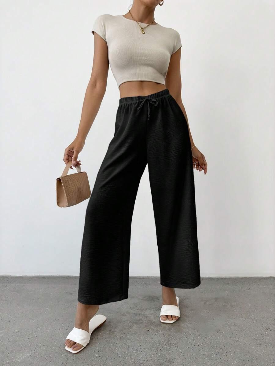 CZARNE SPODNIE CASUAL