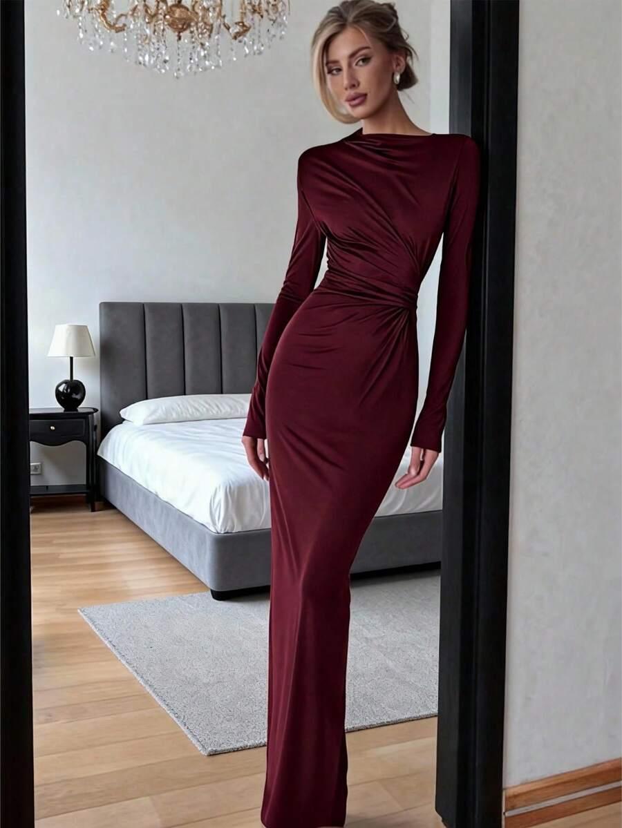 BORDOWA MAXI SUKIENKA