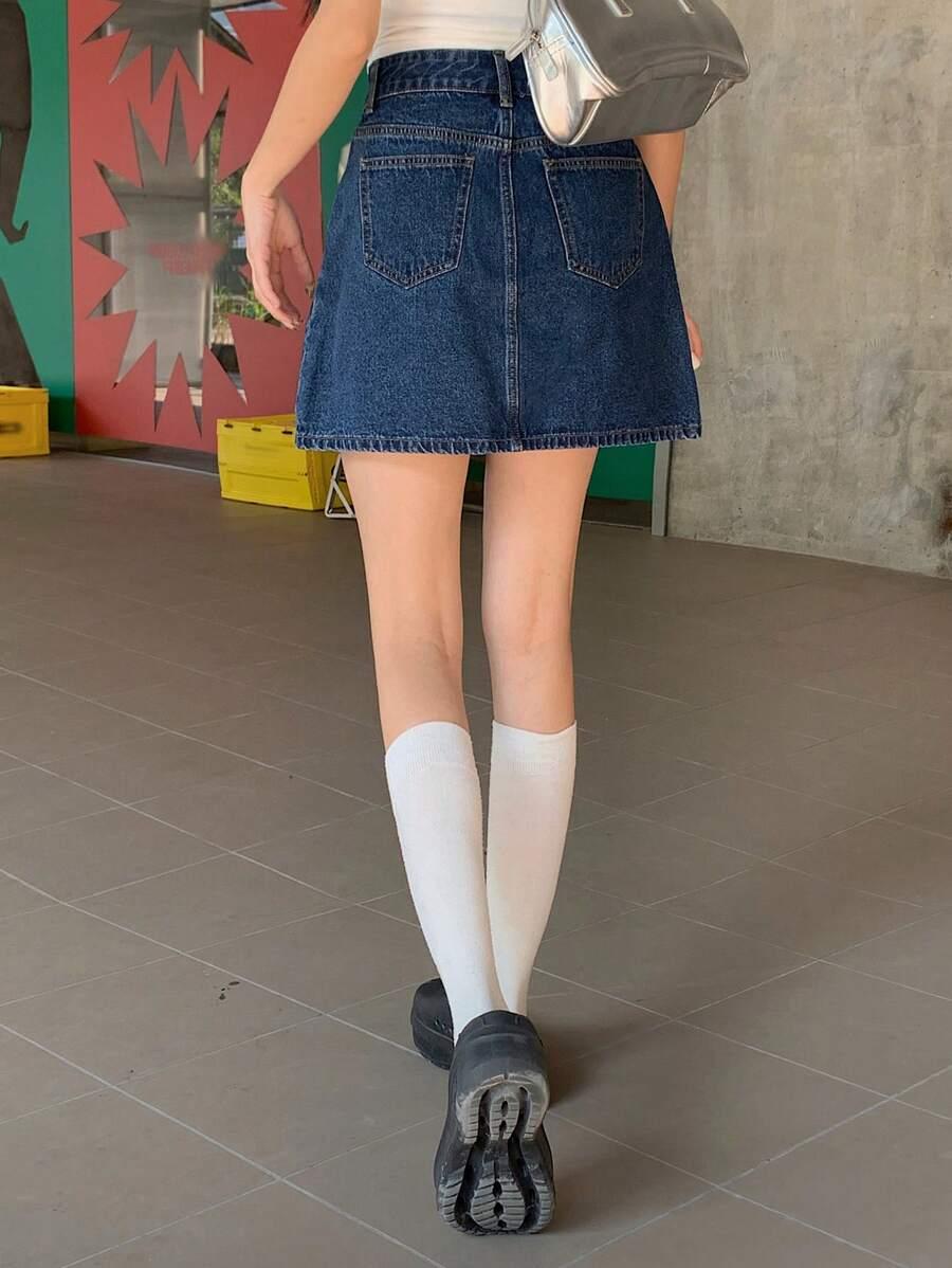 JEANSOWA MINI SPÓDNICA 