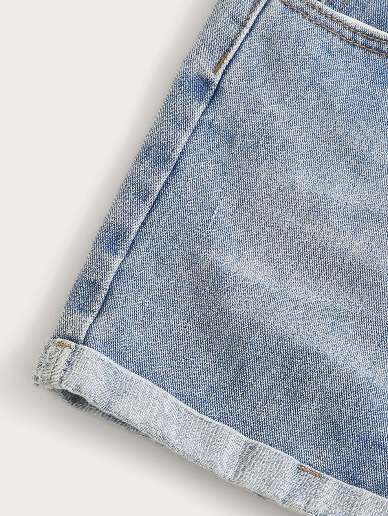 niebieskie SPODENKI JEANS
