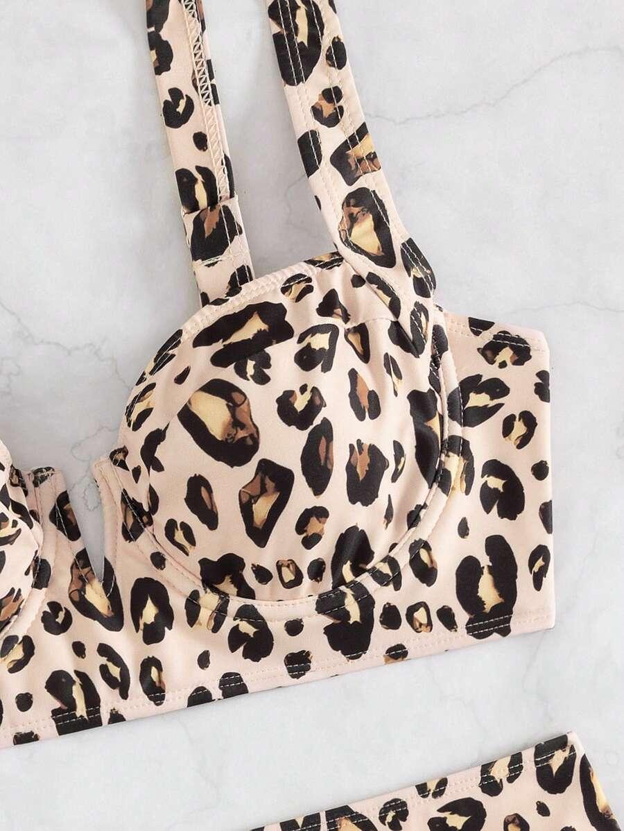 DWUCZĘŚCIOWY STRÓJ KĄPIELOWY ANIMAL PRINT
