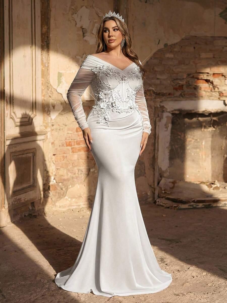 BIAŁA MAXI SUKNIA ŚLUBNA
