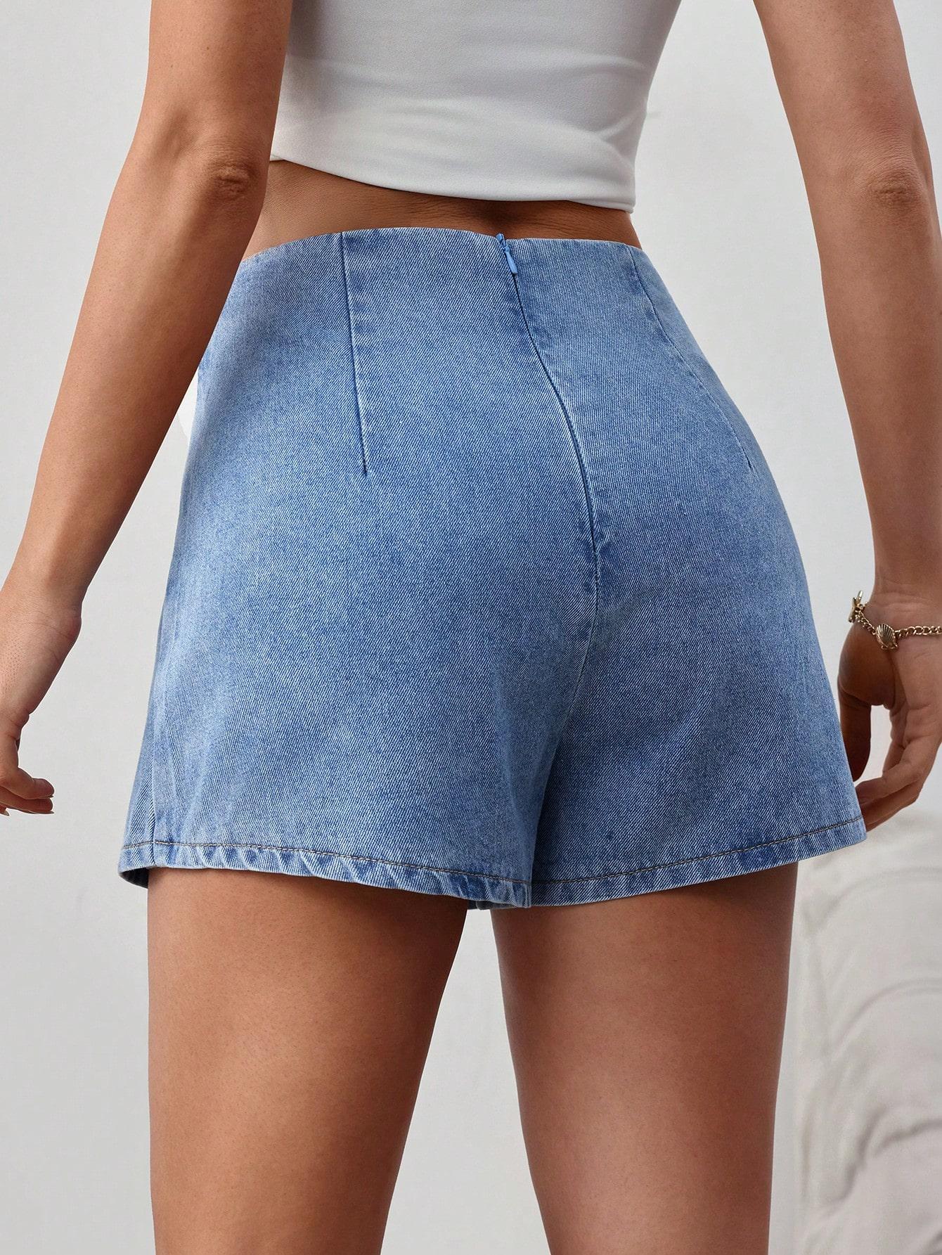 NIEBIESKIE SPÓDNICO-SPODENKI JEANS