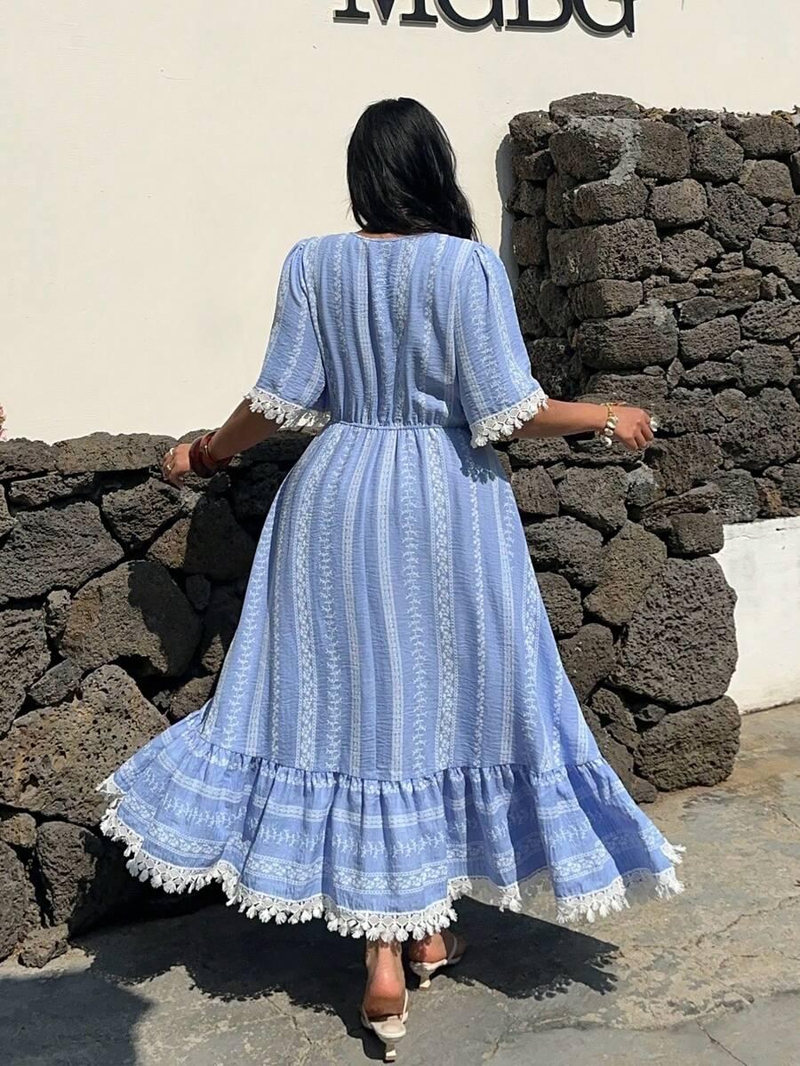 NIEBIESKA MAXI SUKIENKA