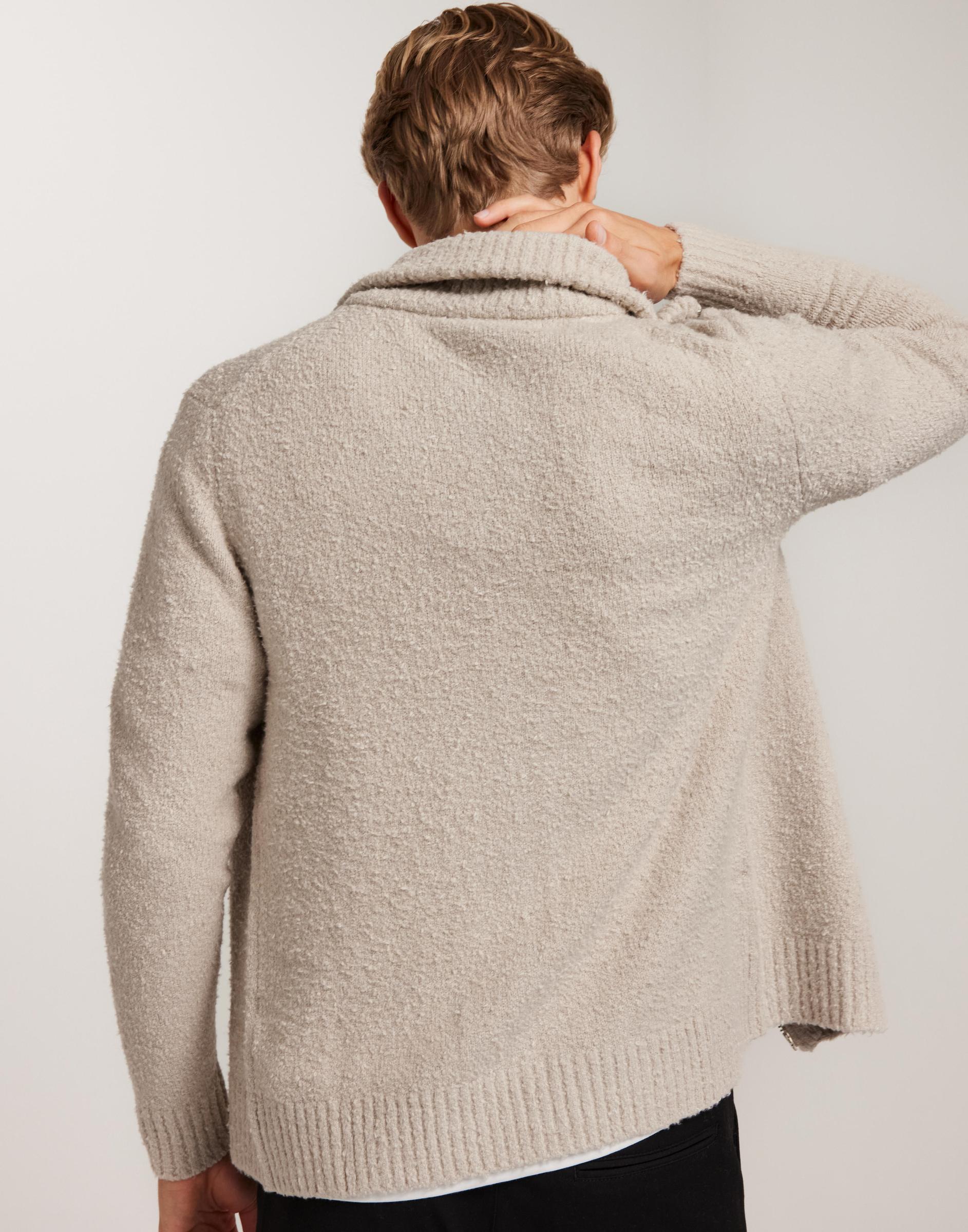 beżowy rozpinany  sweter zip