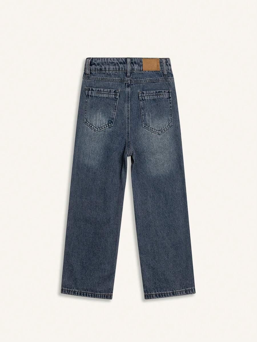 SPODNIE JEANS KIESZENIE ZAMEK