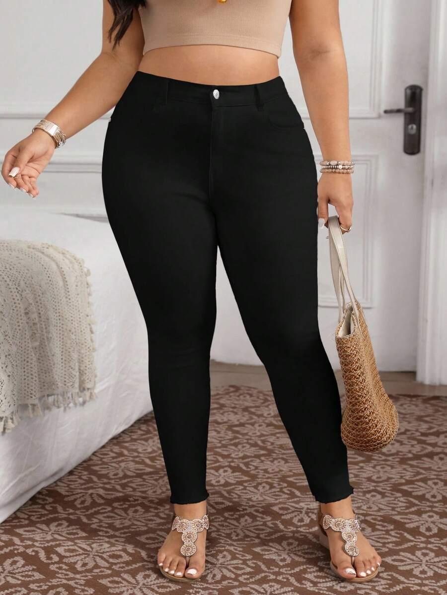 CZARNE SPODNIE JEANS