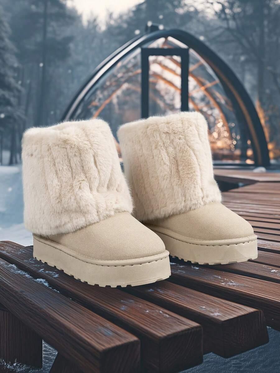 BEŻOWE ŚNIEGOWCE FUTERKO