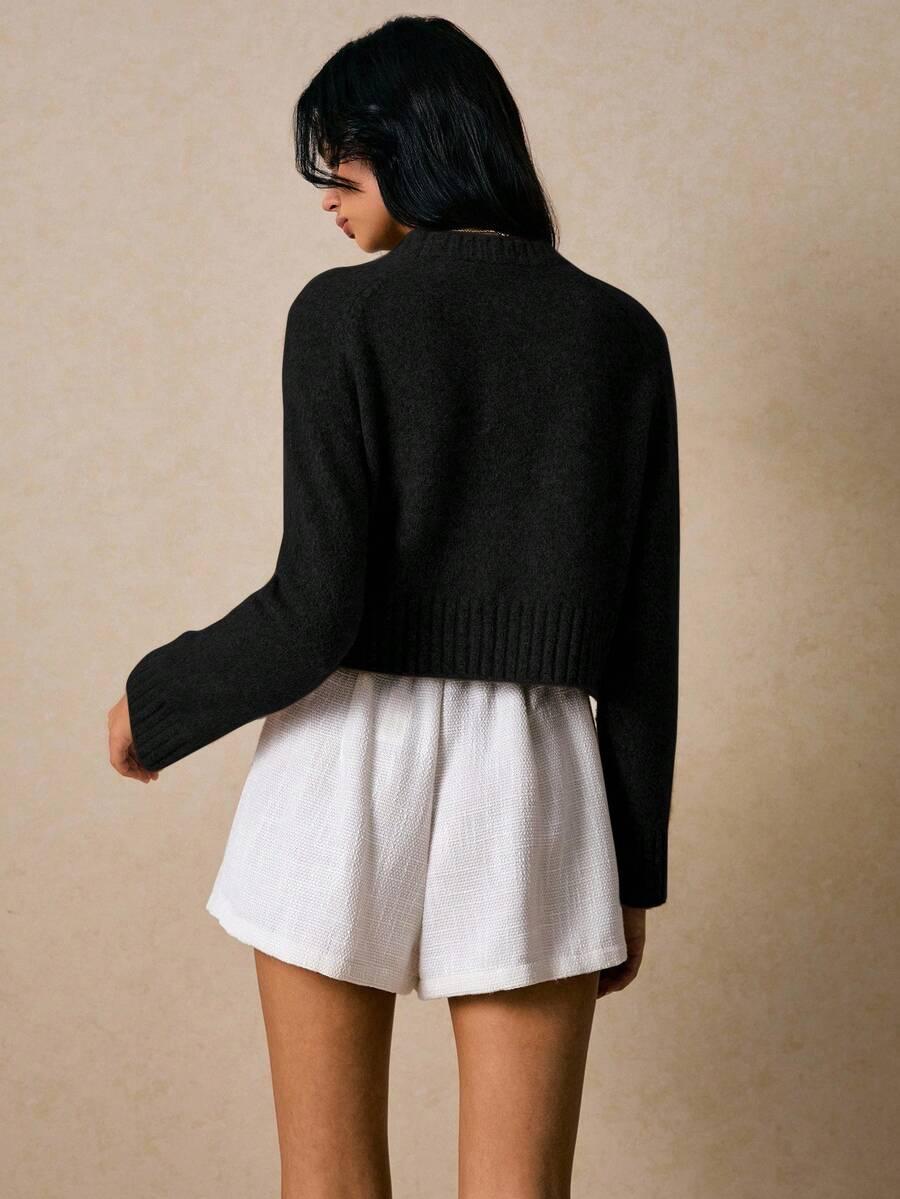 czarny sweter dzianina