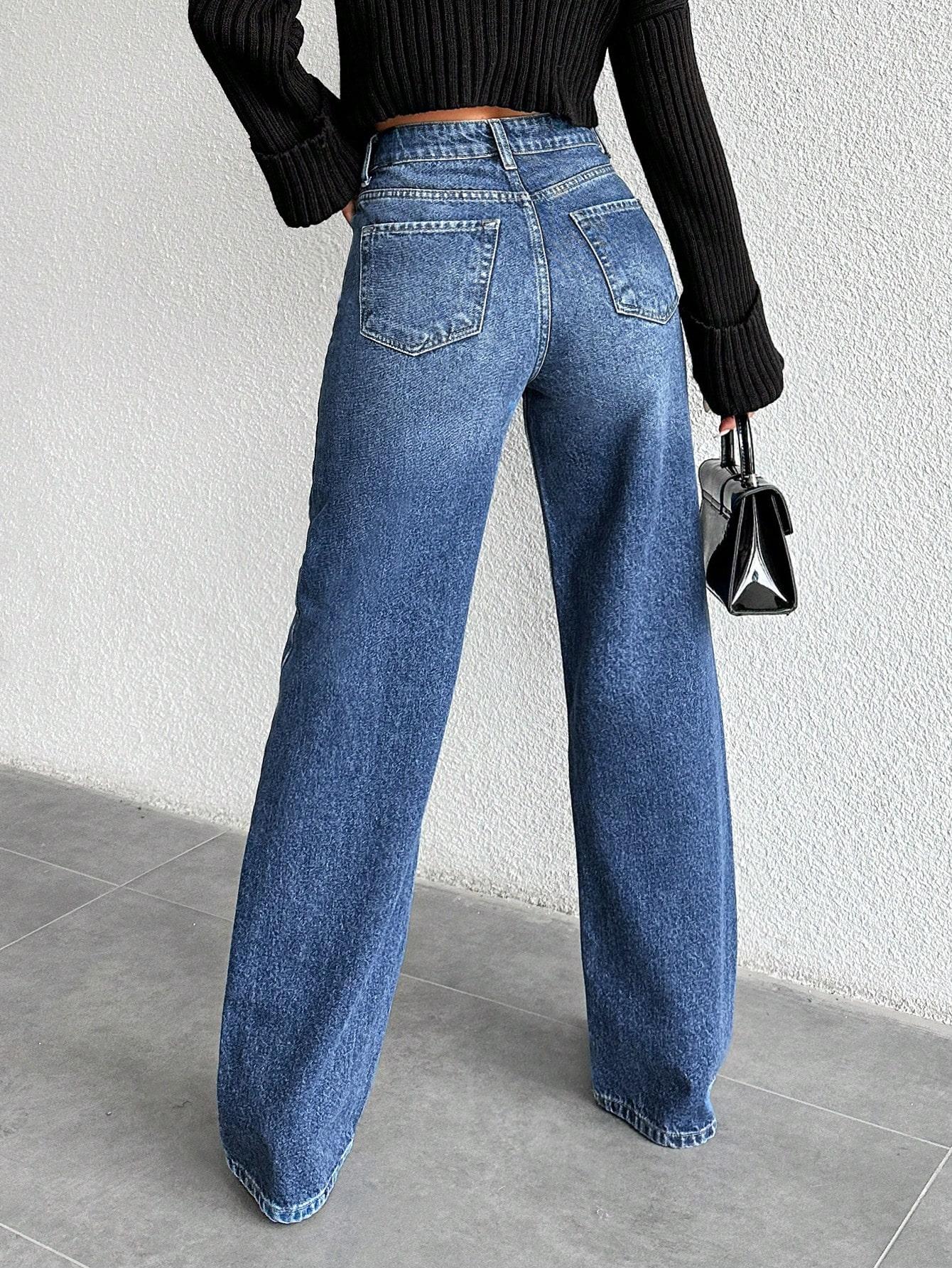 NIEBIESKIE SPODNIE JEANS