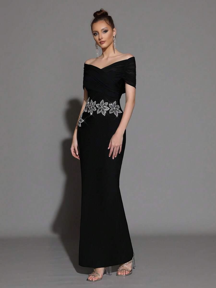 czarna maxi sukienka