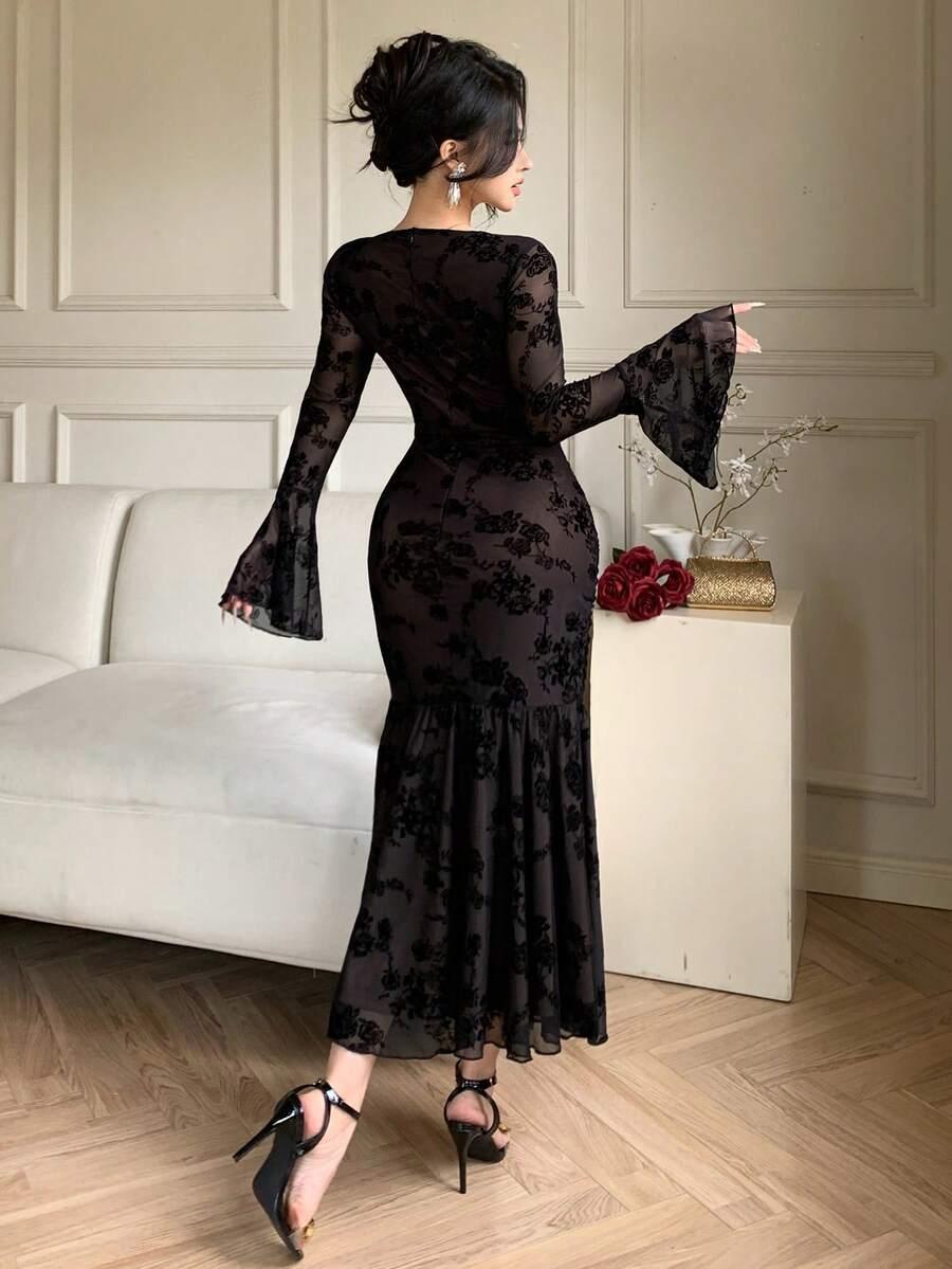 CZARNA MAXI SUKIENKA