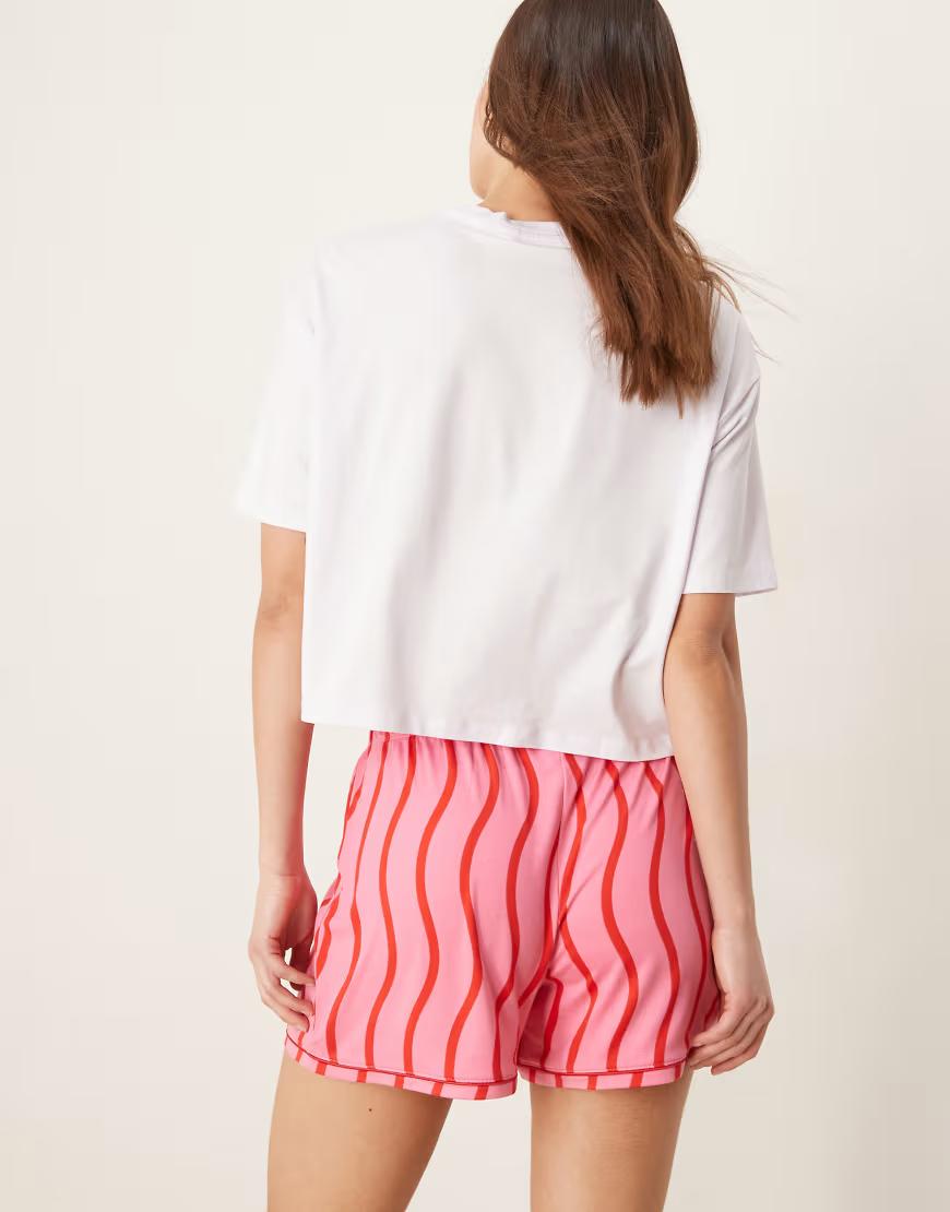 BIAŁY T-SHIRT PRINT 