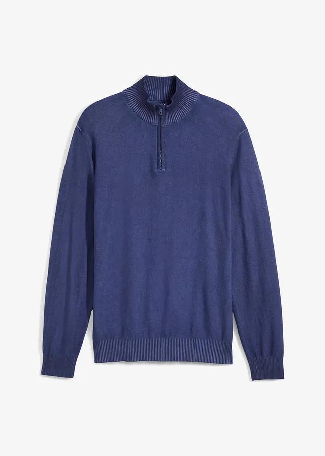 SWETER MĘSKI PÓŁGOLF Z ZAMKIEM