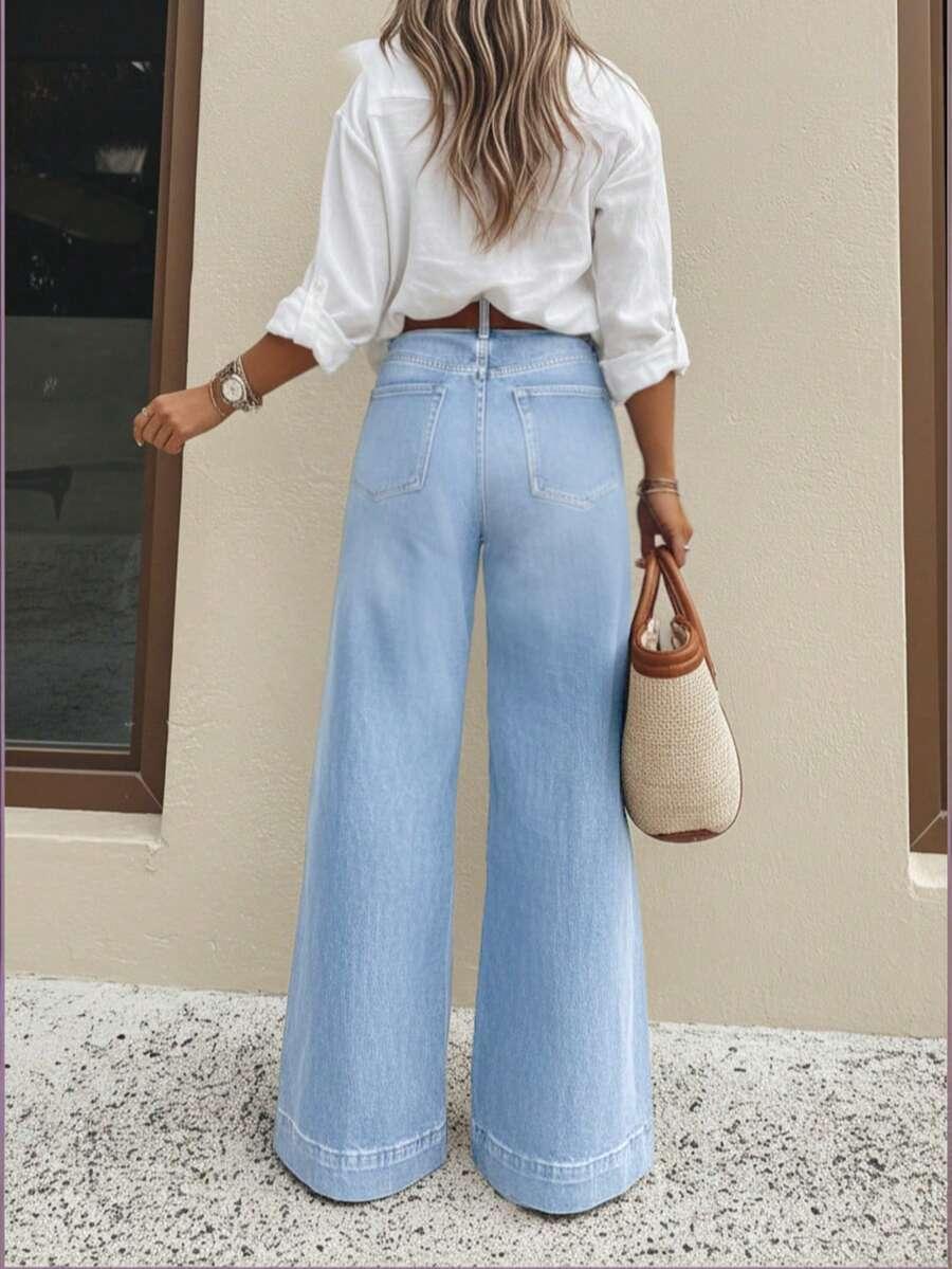NIEBIESKIE SPODNIE JEANS