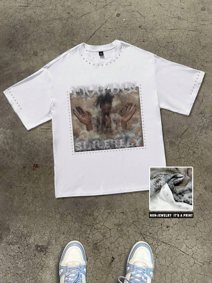 T-SHIRT DAMSKI Z NADRUKIEM