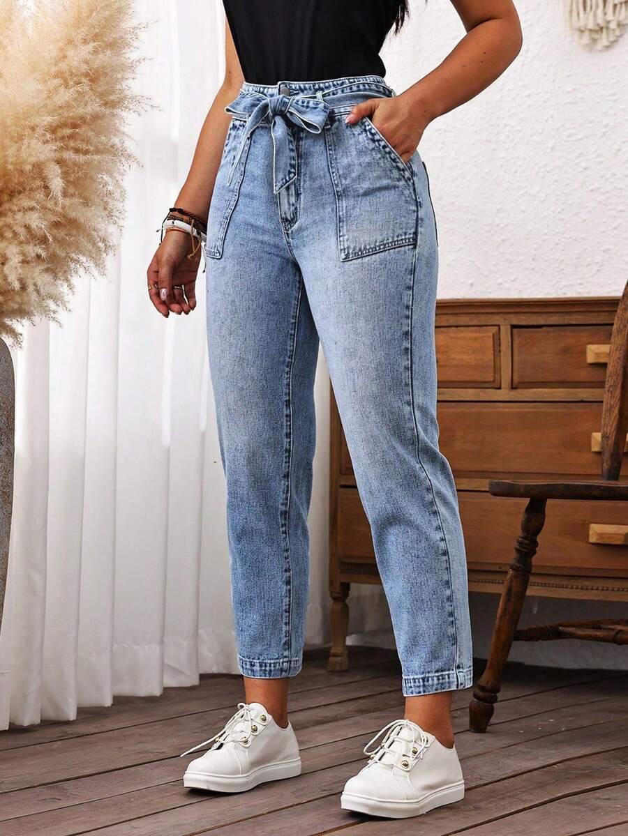 NIEBIESKIE SPODNIE JEANS