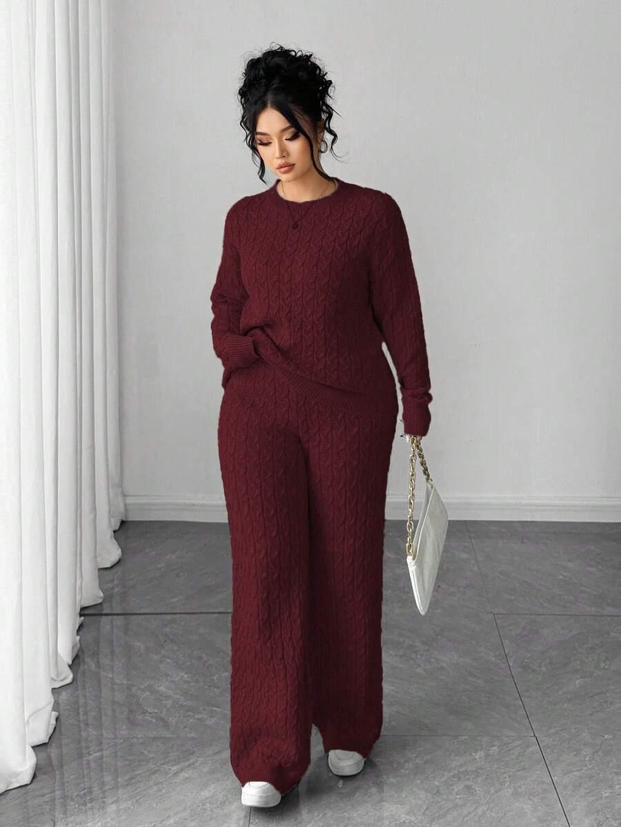 SWETER SPODNIE KOMPLET