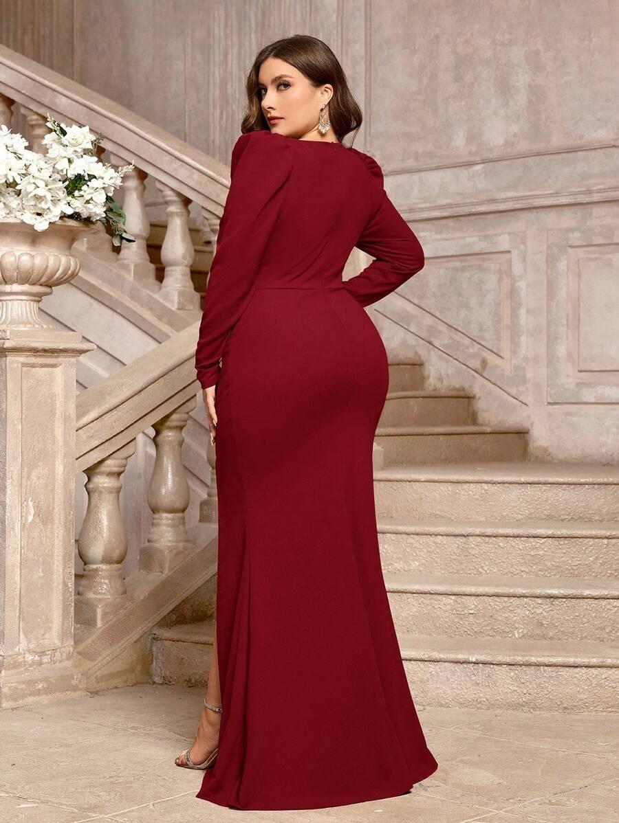 czerwona maxi sukienka