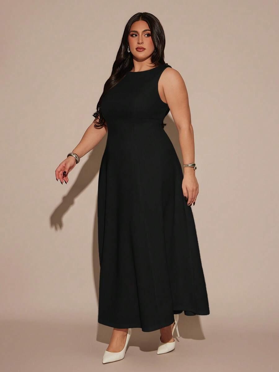 czarna maxi sukienka 