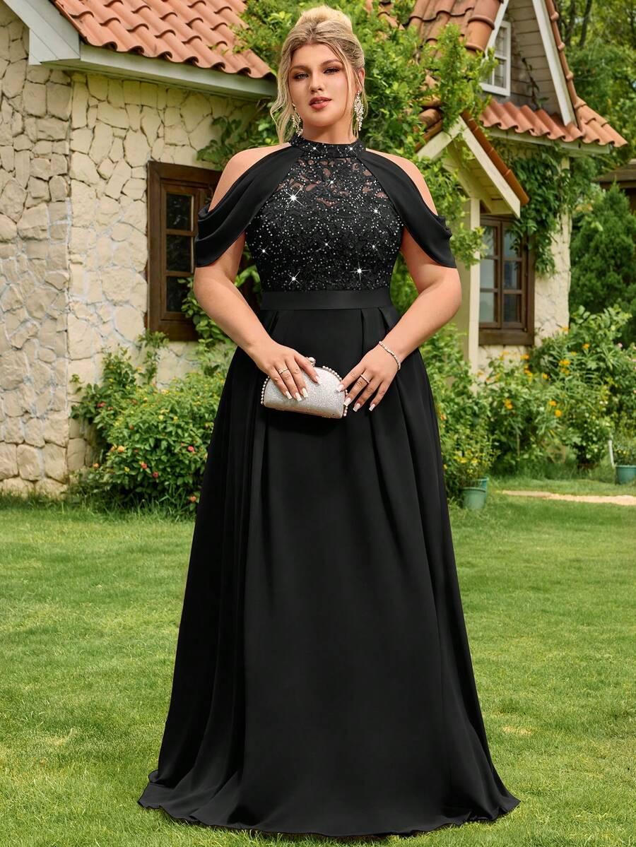 czarna maxi sukienka