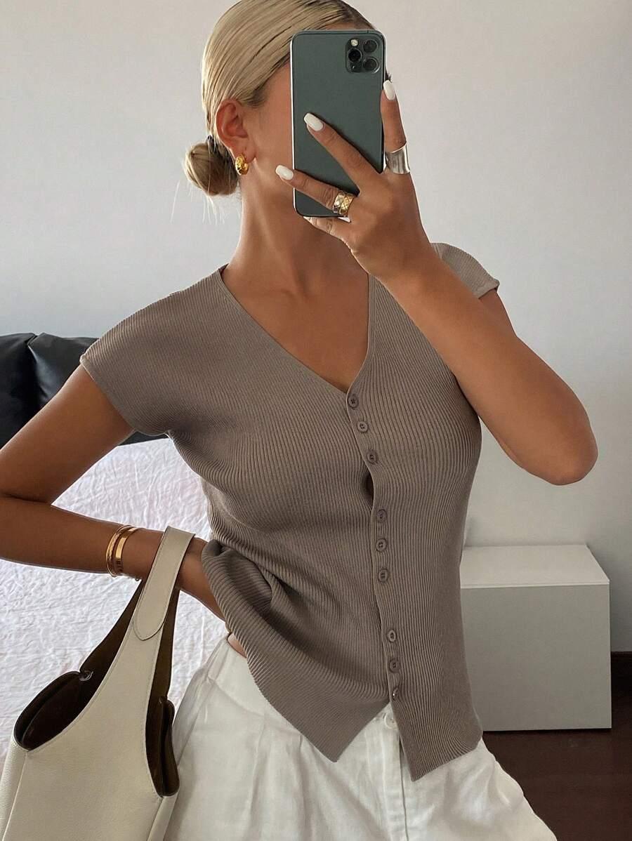 SZARA BLUZKA GUZIKI