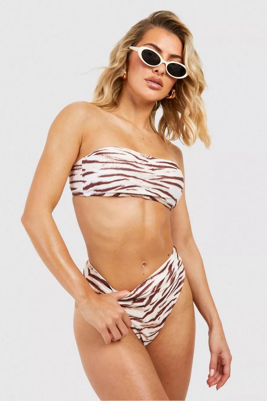 dół od bikini animal print 