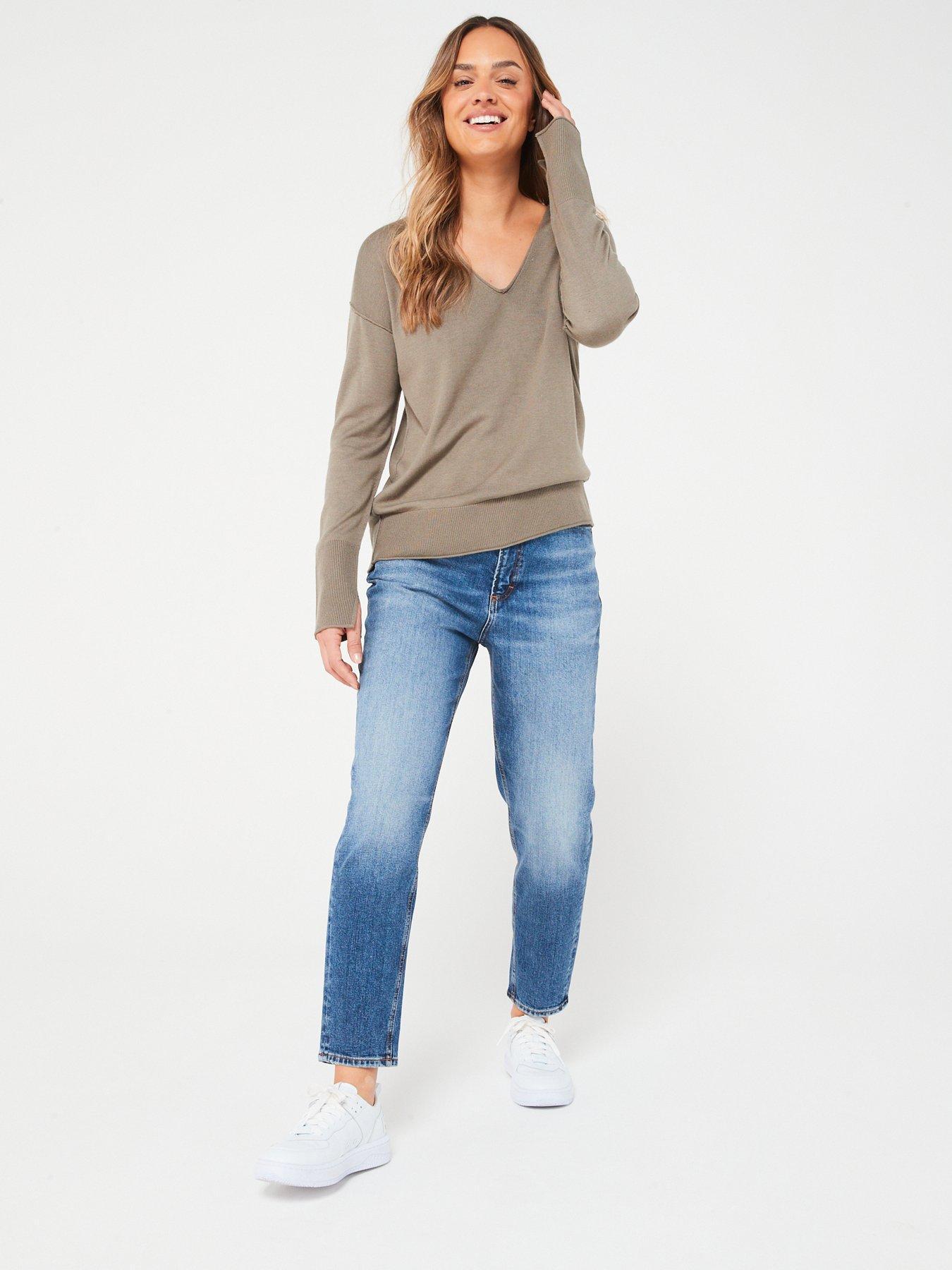 BOSS SWETER DZIANINOWY Z DEKOLTEM V 50507163