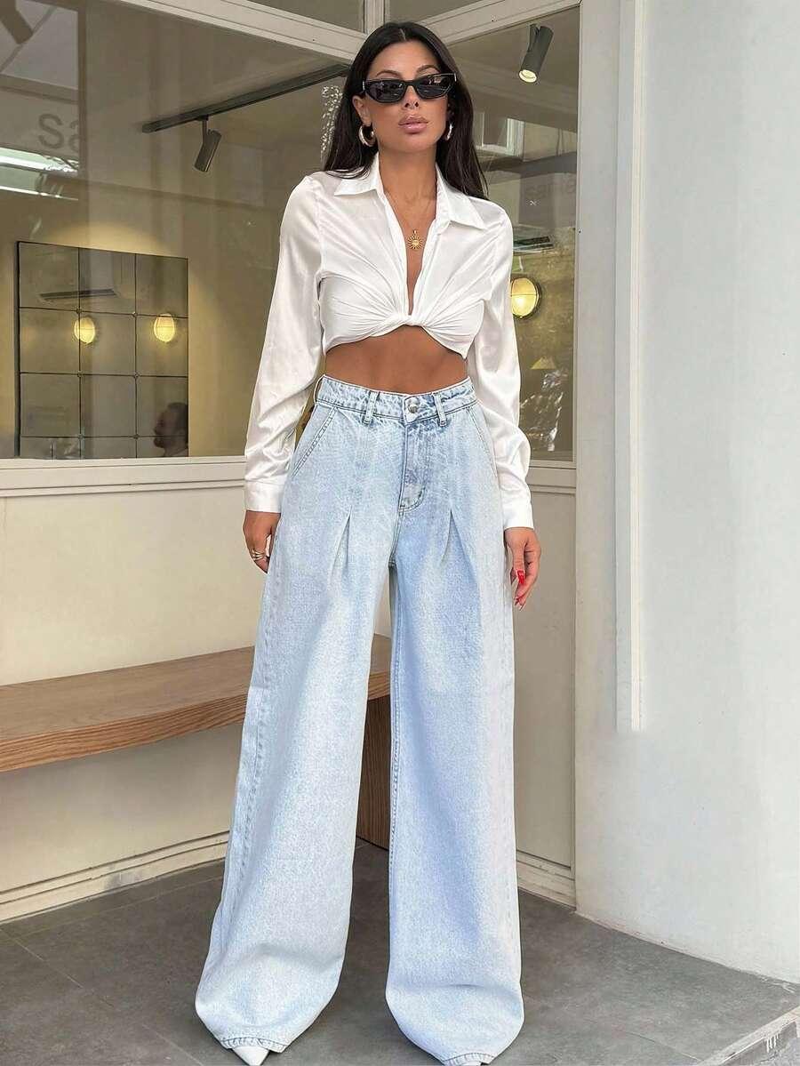 NIEBIESKIE SPODNIE JEANS