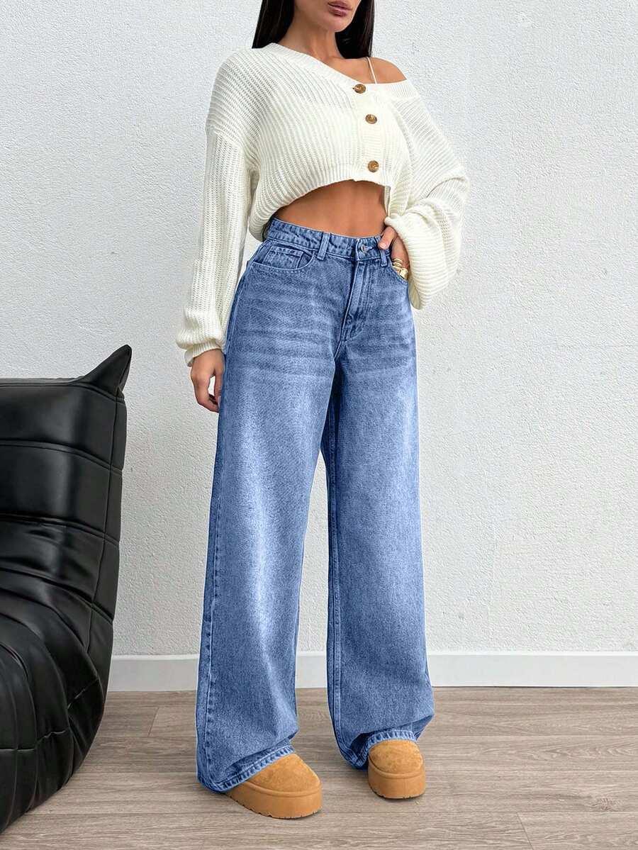 NIEBIESKIE SPODNIE JEANS