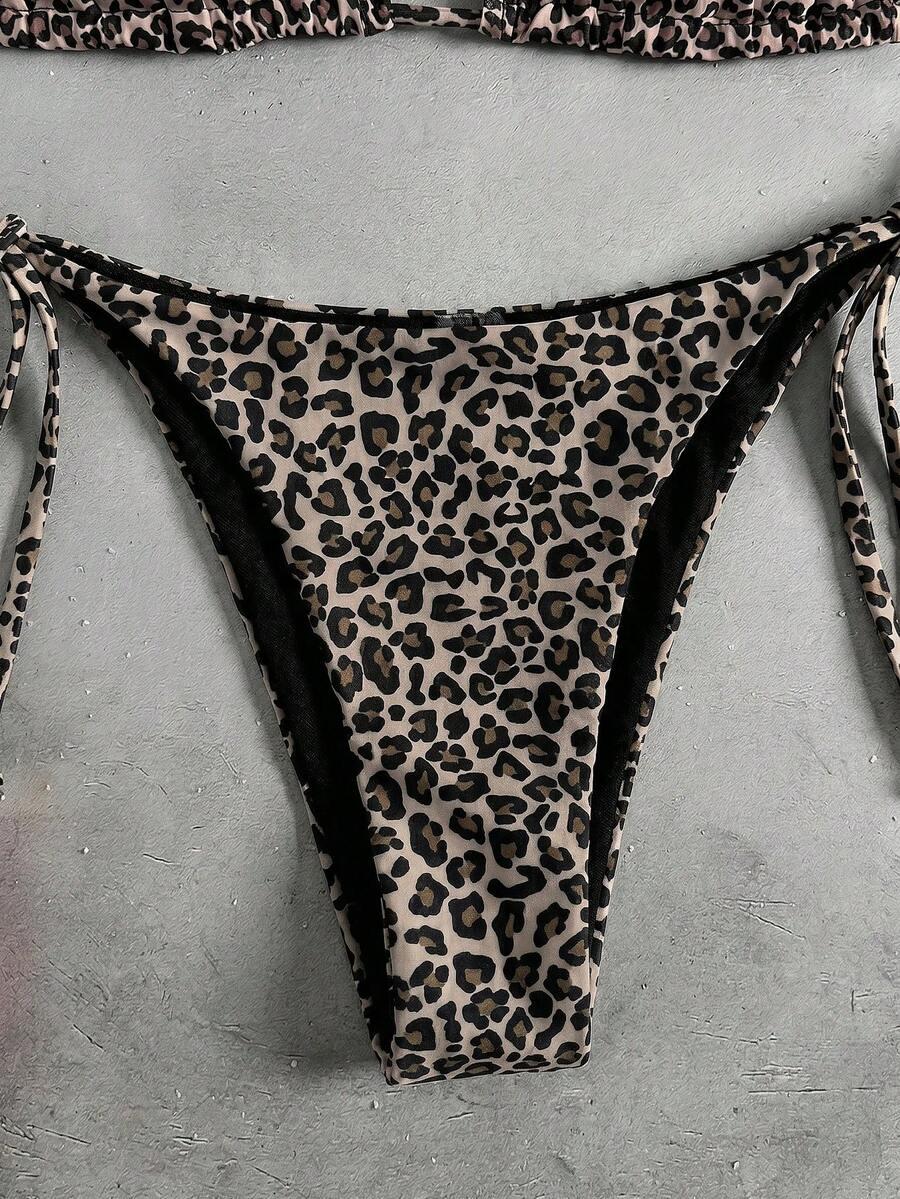dwuczęściowy strój kąpielowy animal print
