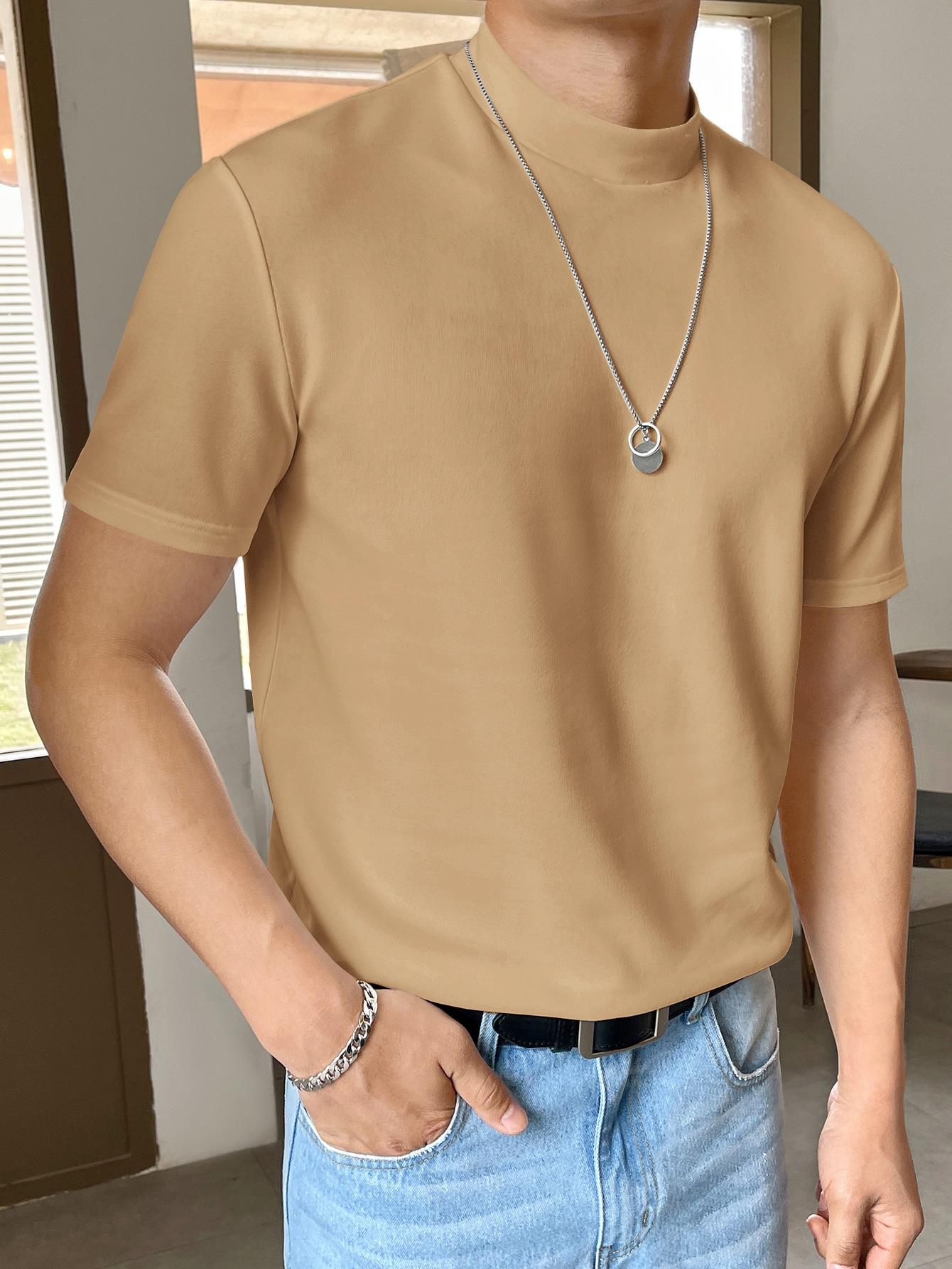 T-SHIRTY BEŻOWY MĘSKI