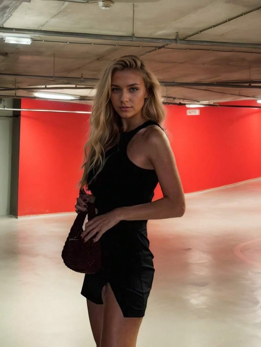 czarna mini sukienka