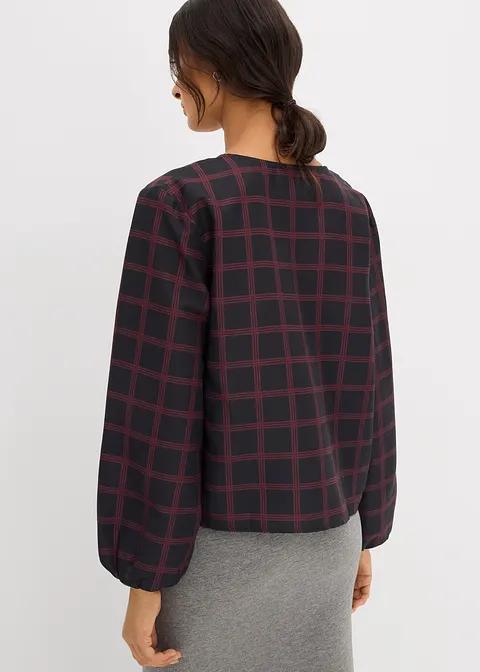 bluzka oversize w kratkę