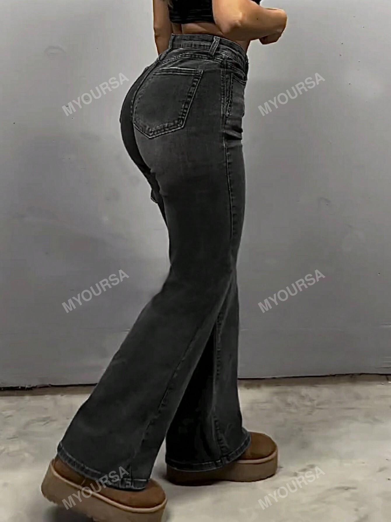 CZARNE SPODNIE JEANS