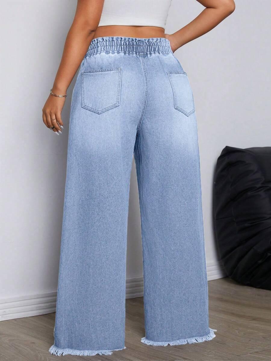 SPODNIE JEANS WIĄZANIE