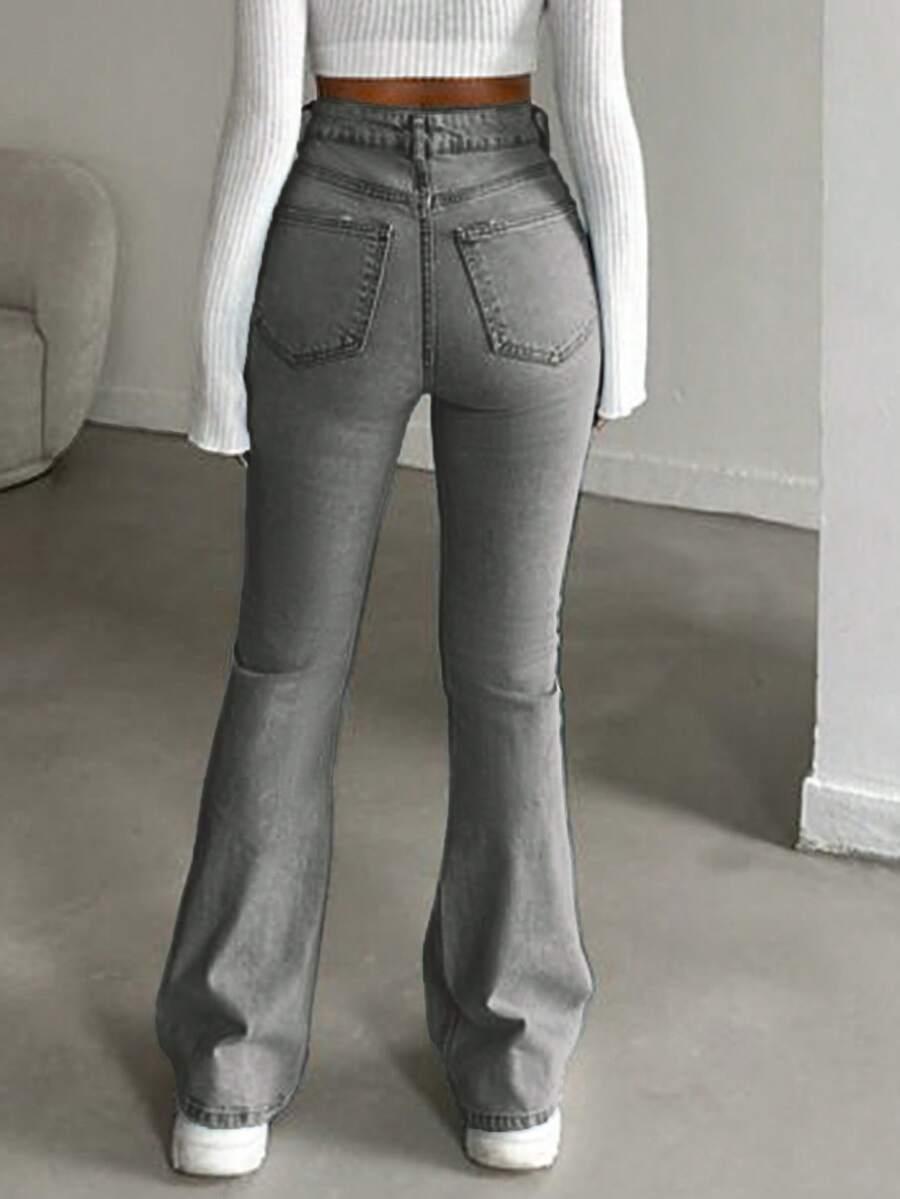 SZARE SPODNIE JEANS 