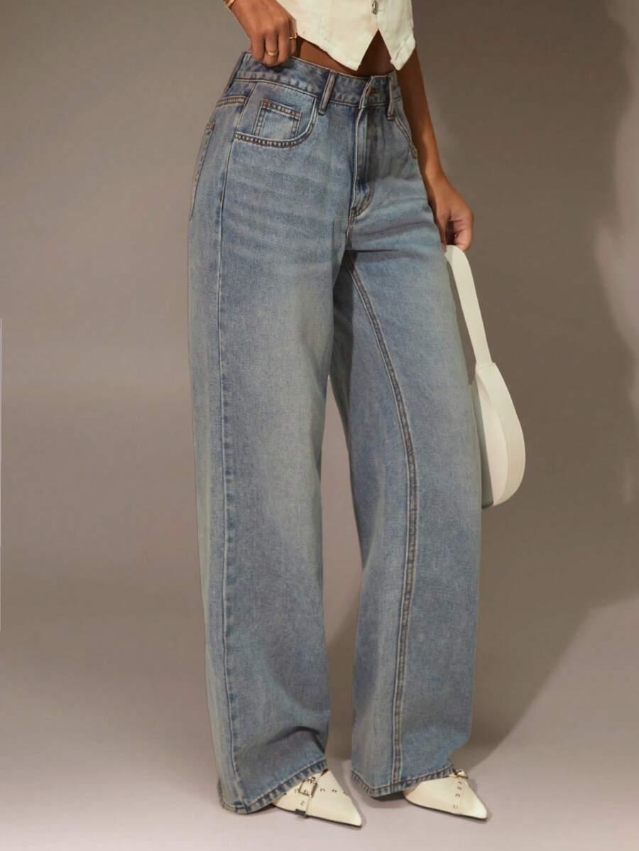 NIEBIESKIE SPODNIE JEANS 