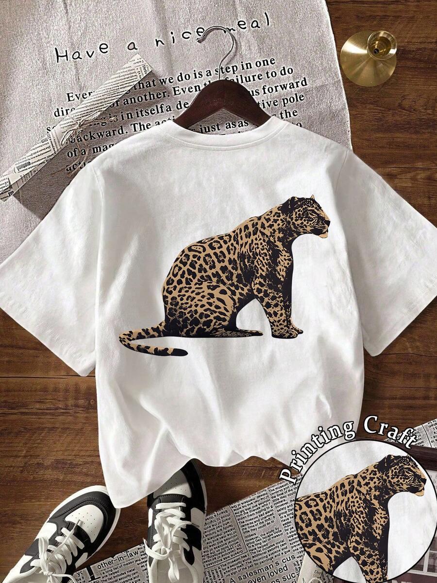 BIAŁY T-SHIRT NADRUK 