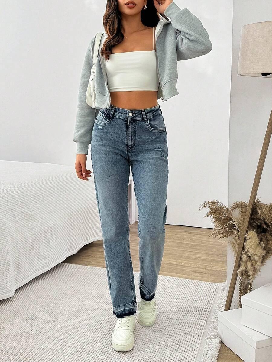JEANSY DAMSKIE MOM JEANS WYSOKI STAN