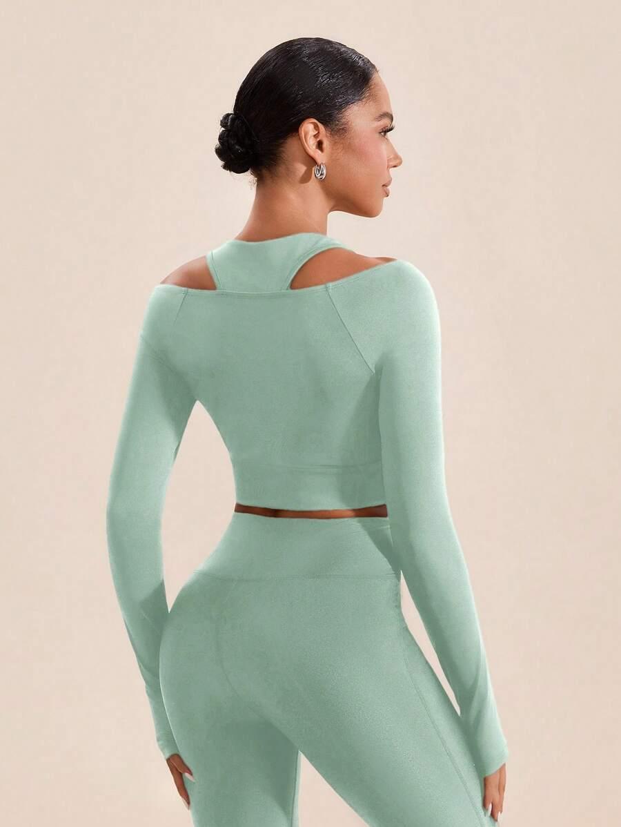 zielony sportowy top