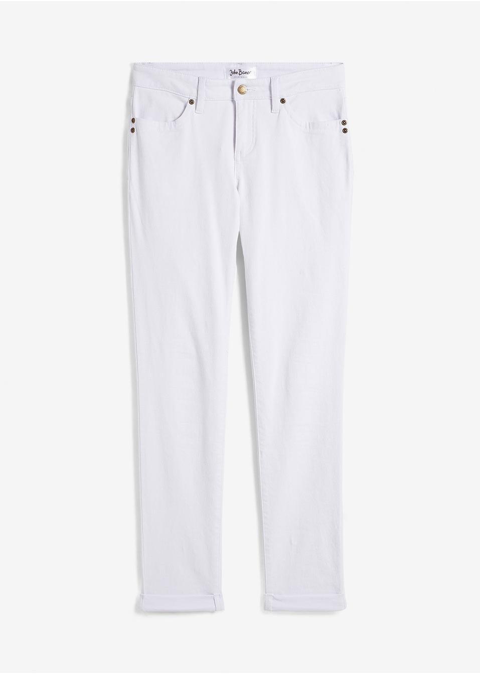 BIAŁE SPODNIE JEANS